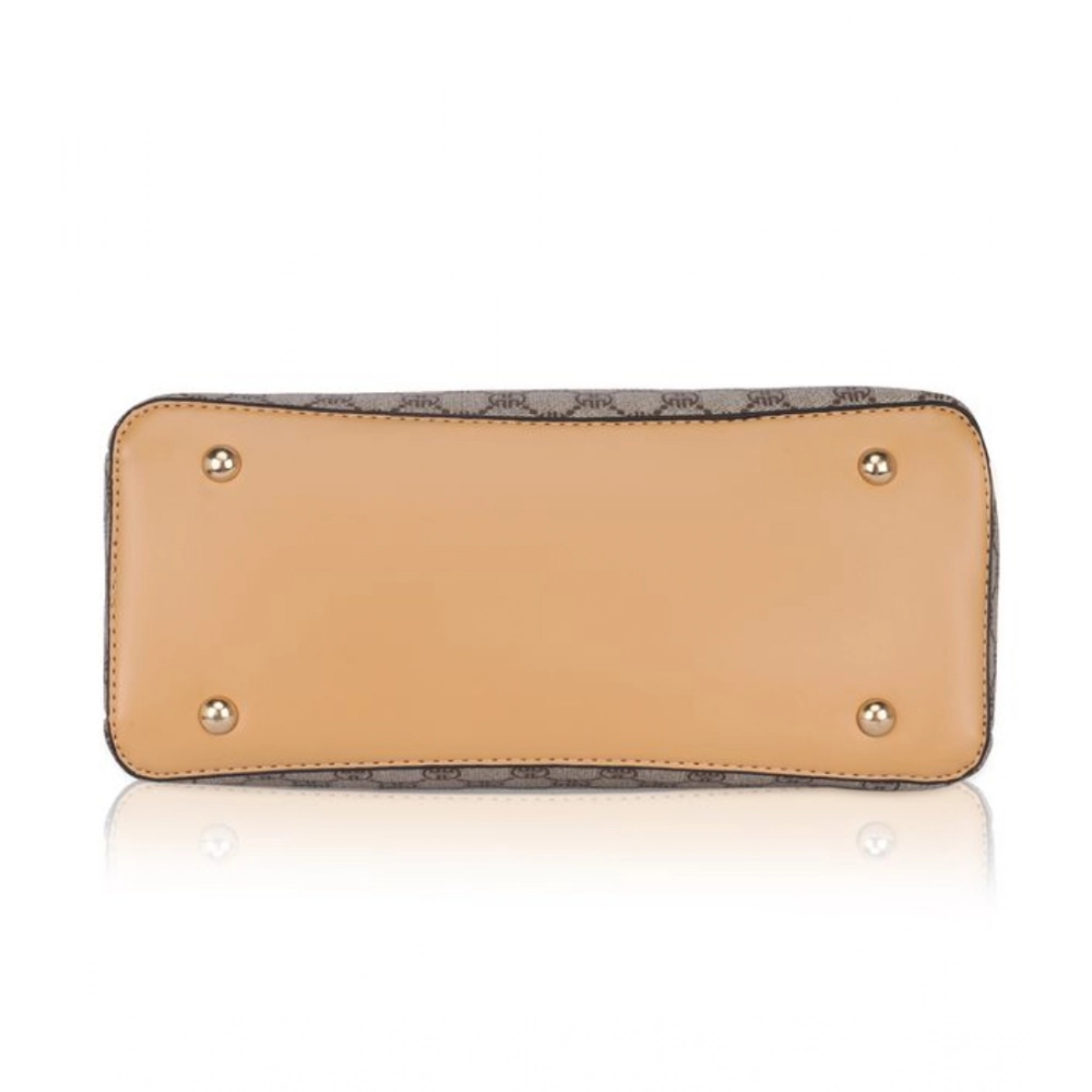 Generic Women's Faux Leather Printed Handbag (Camel) - Image 5