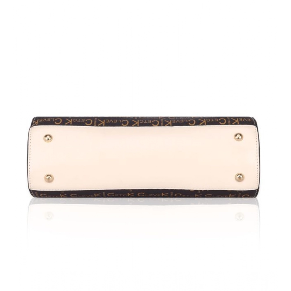 Generic Women's Faux Leather Printed Handbag (Beige) - Image 3