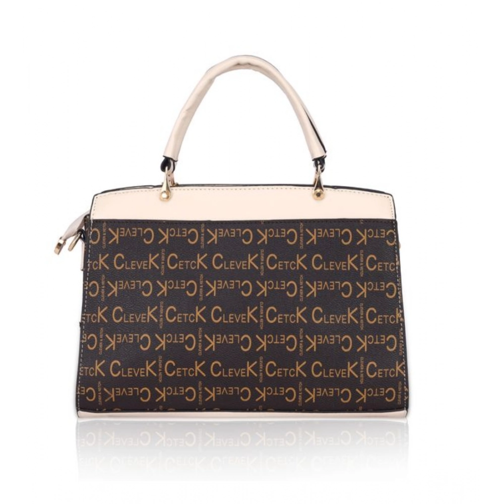 Generic Women's Faux Leather Printed Handbag (Beige) - Image 2