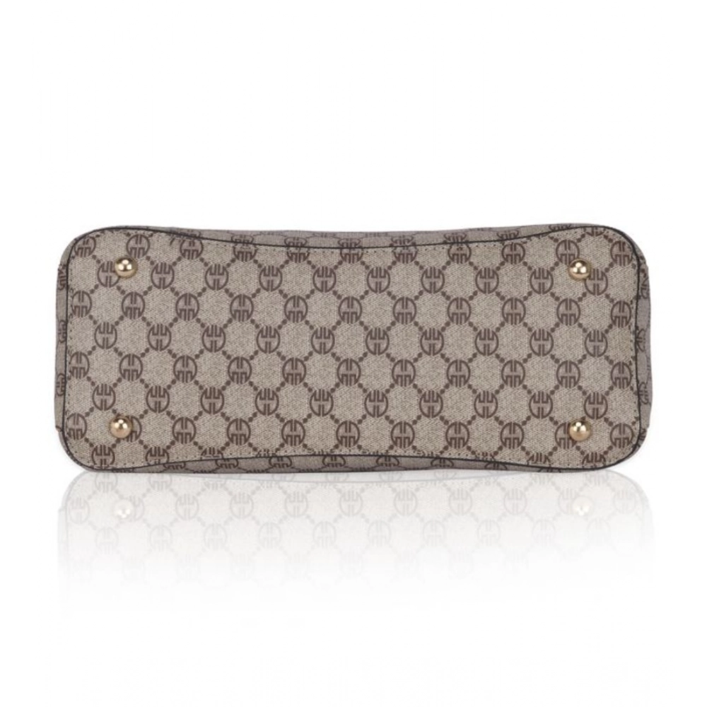 Generic Women's Faux Leather Printed Handbag (Camel) - Image 5