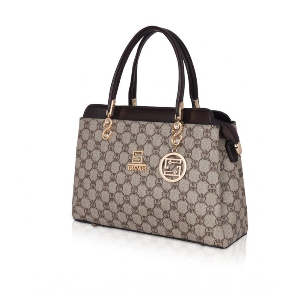 Generic Women's Faux Leather Printed Handbag (Coffee) - Image 2