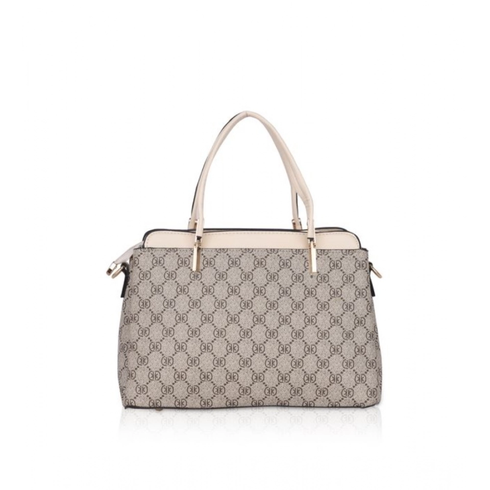 Generic Women's Faux Leather Printed Handbag (Beige) - Image 4