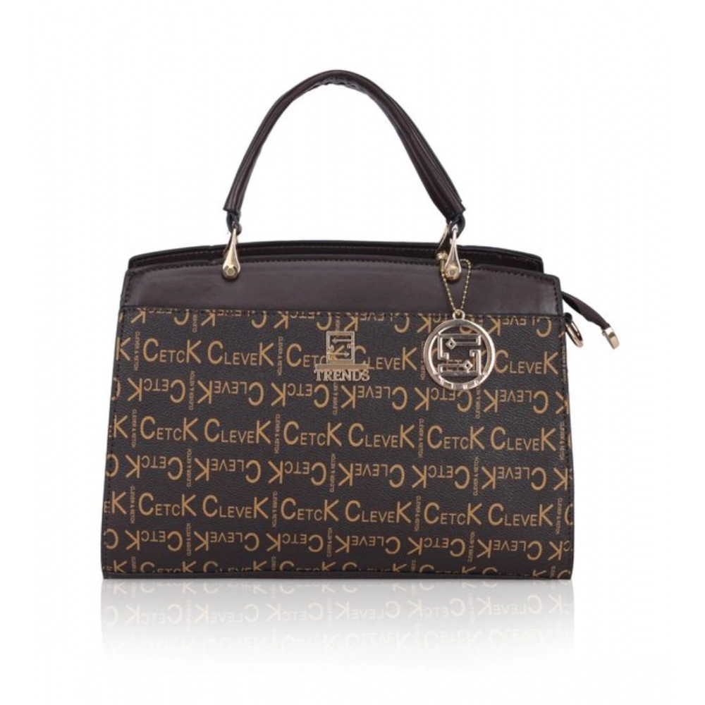 Generic Women's Faux Leather Printed Handbag (Coffee) - Image 2