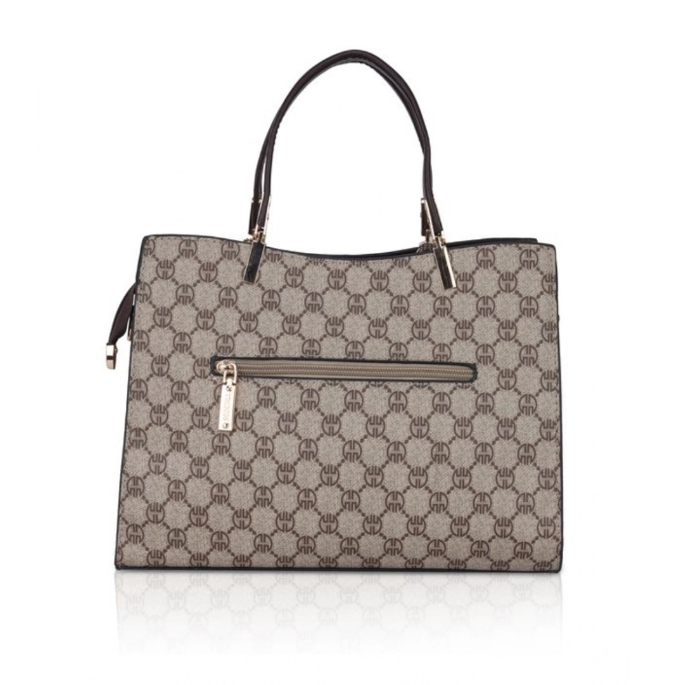 Generic Women's Faux Leather Printed Handbag (Coffee) - Image 3