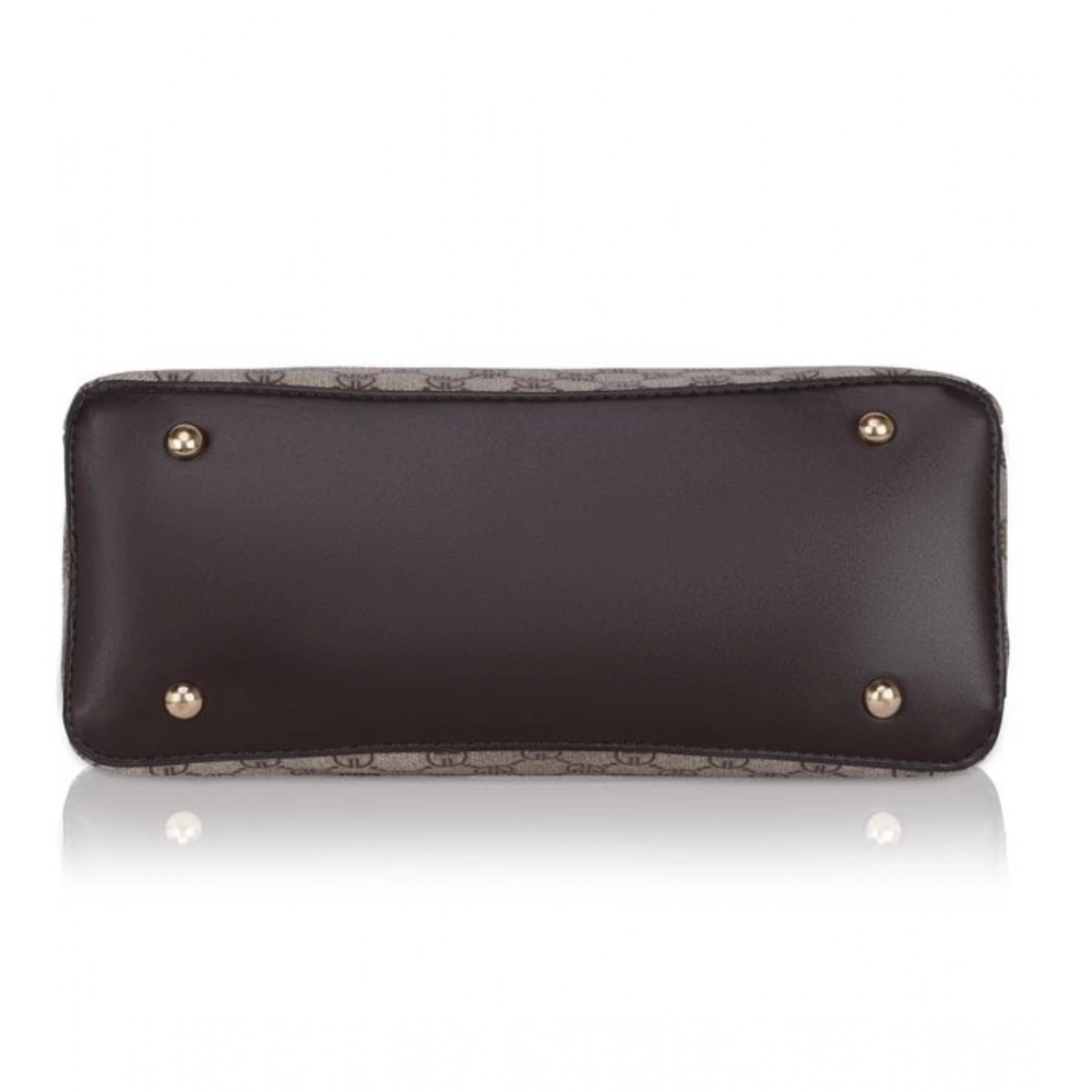 Generic Women's Faux Leather Printed Handbag (Coffee) - Image 5