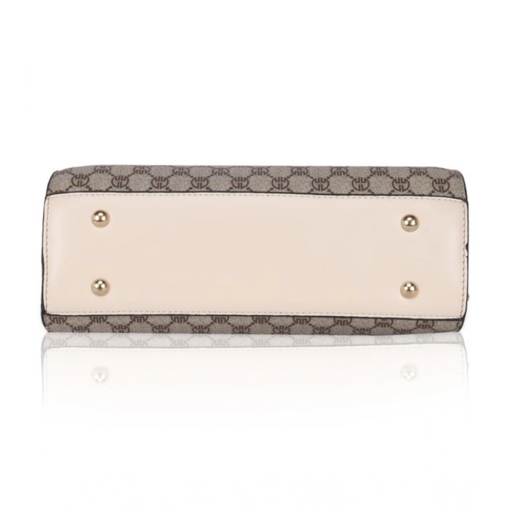 Generic Women's Faux Leather Printed Handbag (Beige) - Image 5