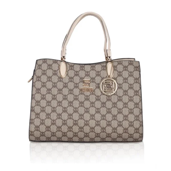 Generic Women's Faux Leather Printed Handbag (Beige)