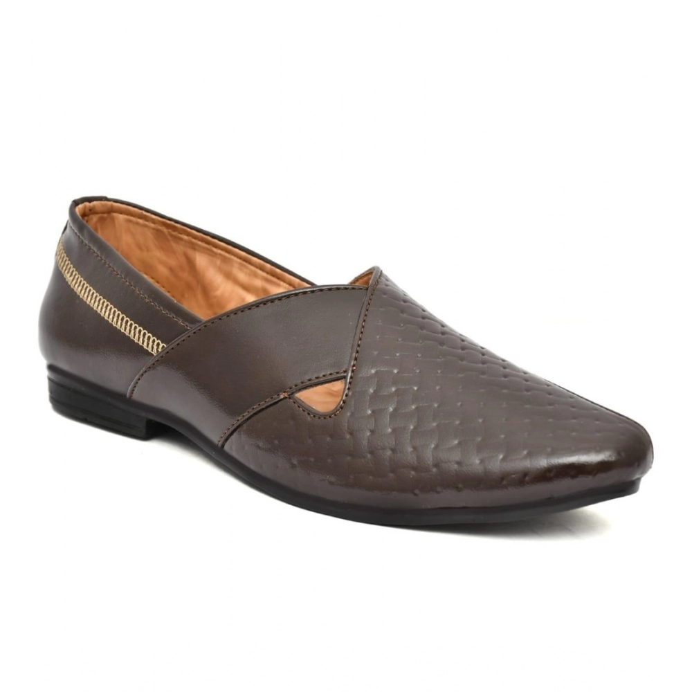 Generic Men's Faux Leather Formal Shoes (Brown) - Image 5