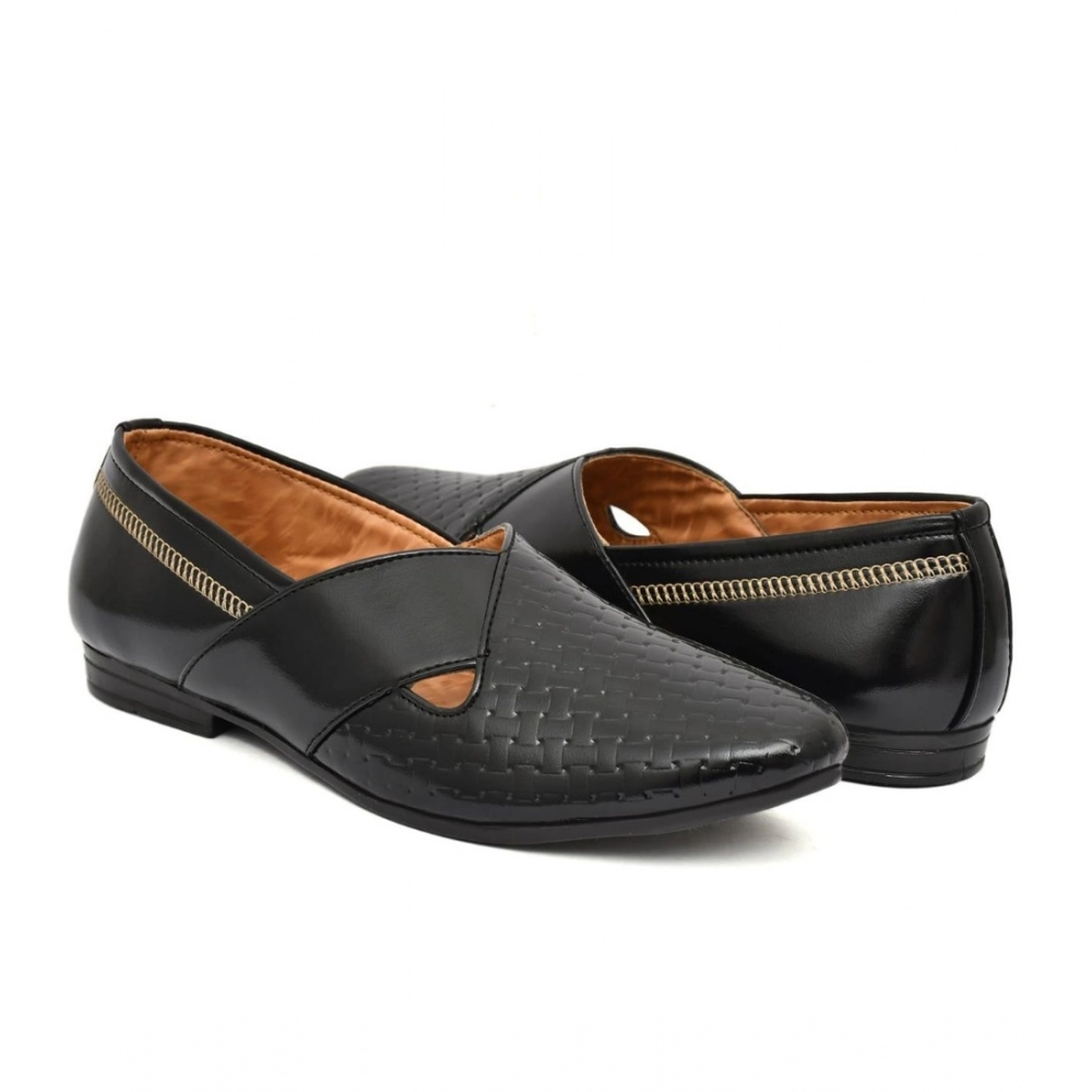 Generic Men's Faux Leather Formal Shoes (Black) - Image 5