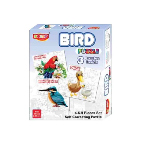 3_Pcs Set Bird Puzzle | Cardboard | Educational Toys | 3+ Years