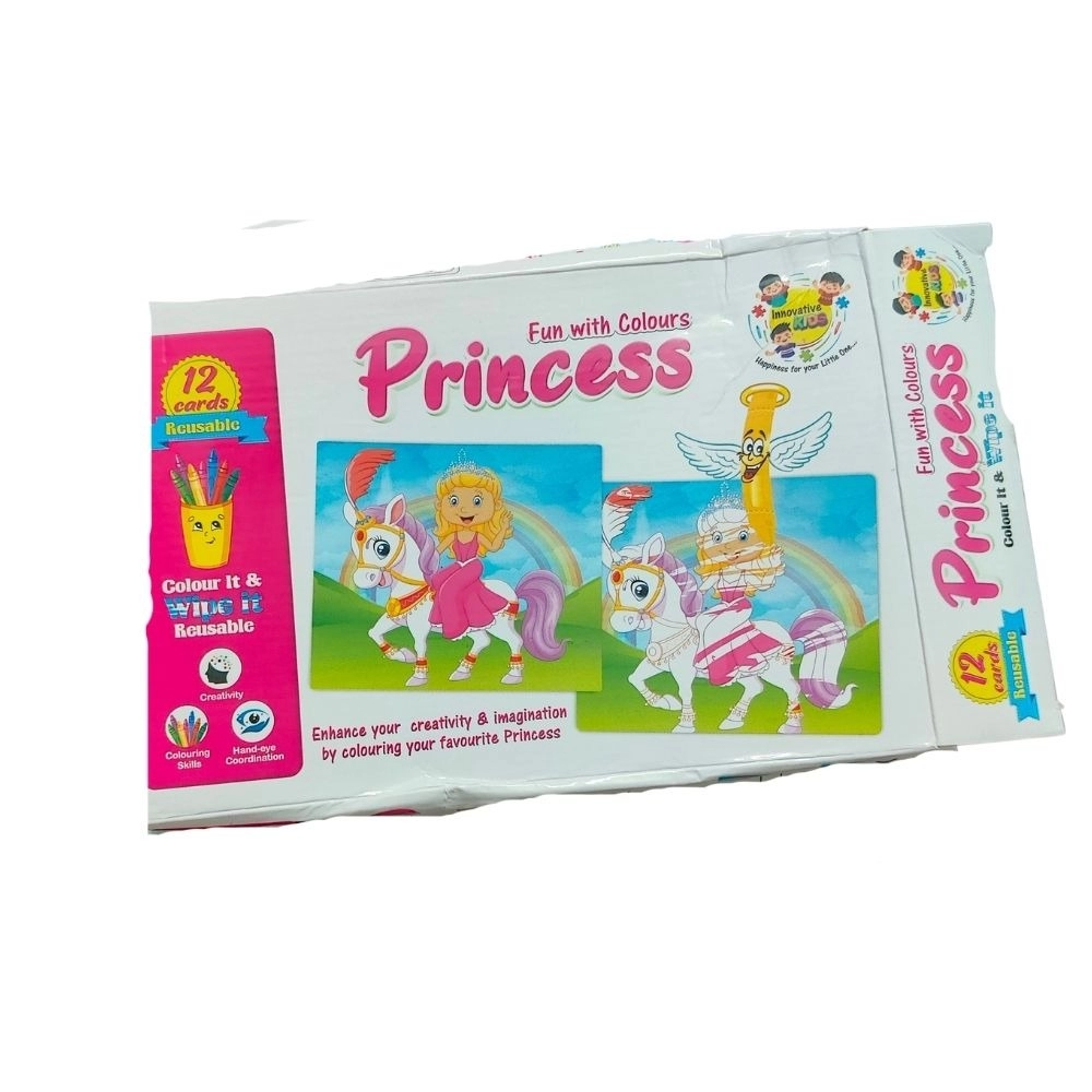 Fun With Coloring Board-Princess | Cardboard | Educational Toys| 3+ Years - Image 4