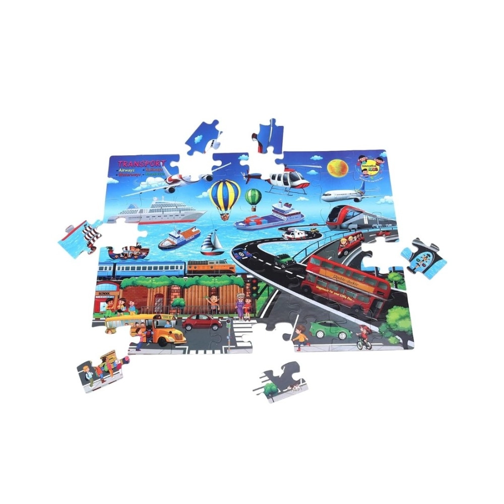 64_Pcs Set Transport Puzzle | Cardboard | Educational Toys | 4+ Years - Image 2