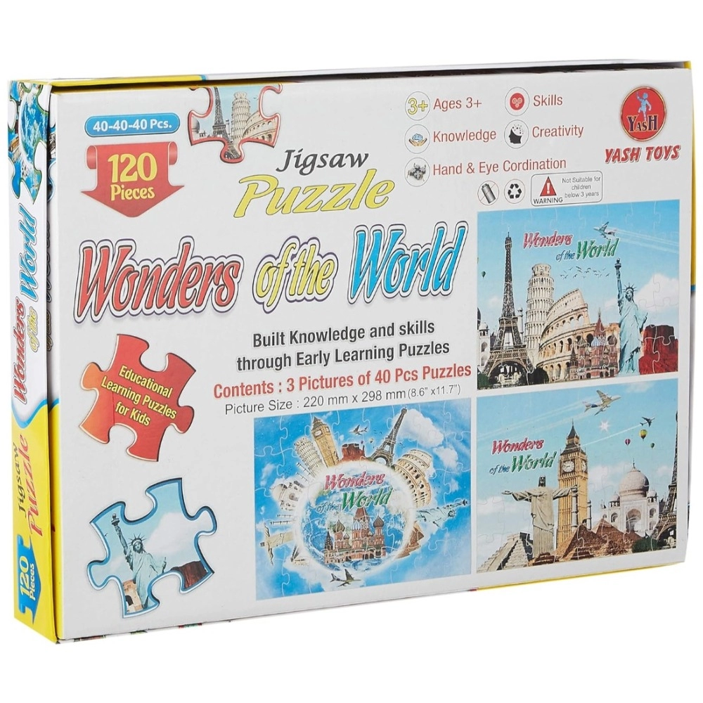 120_Pcs Jigsaw Puzzle Wonders of the world - Image 2