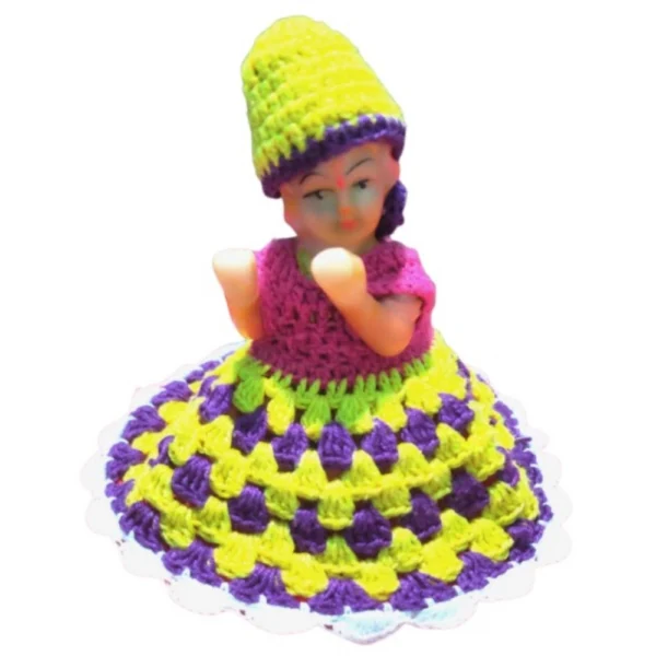 Generic Laddu Gopal Tharad Dress Size: 0 To 6 (Yellow-Blue)