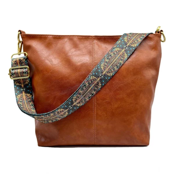Generic Women's PU Leather Medium Sling bag Zipper Handbag (Brown)