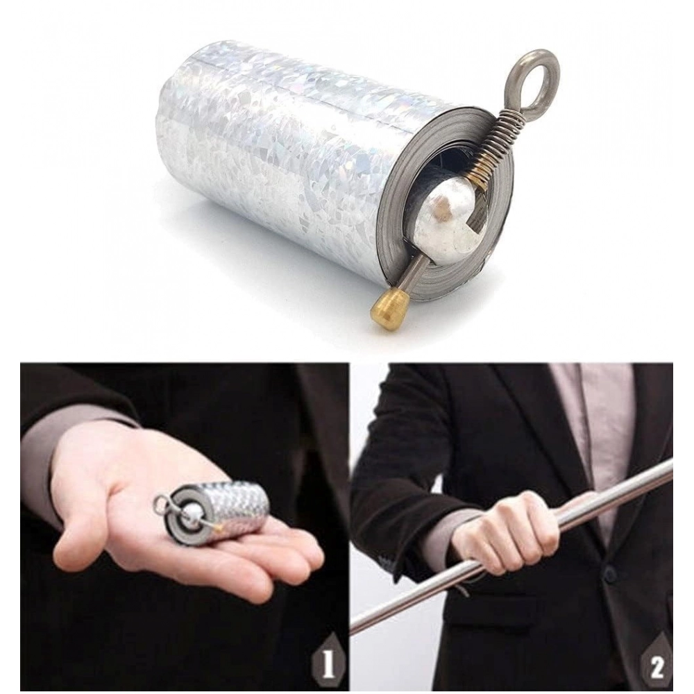 Generic Metal Rod Magic Stick Silver Appearing Cane Metal Steel Stick (Silver) - Image 2