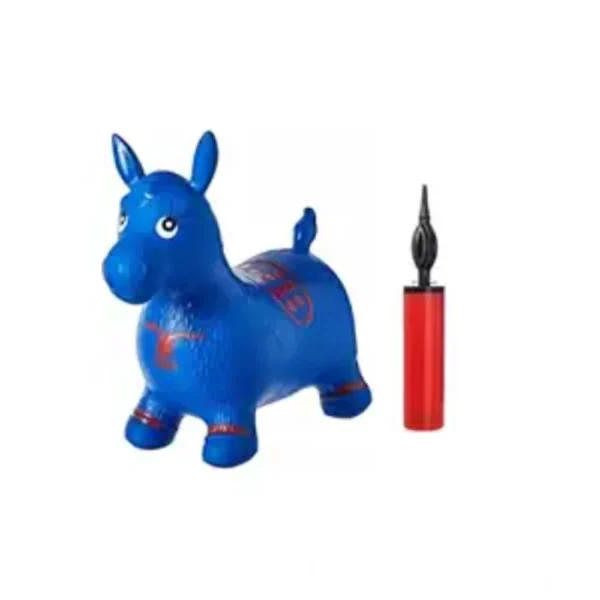 Generic ‎‎Plastic Inflatable Jumping And Riding Horse Air Animal Shape Jumping Toys (Multicolor )