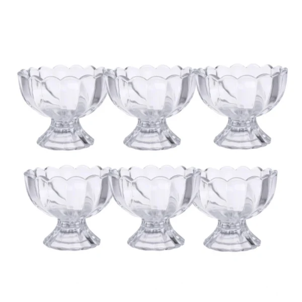 Generic Unbreakable Plastic Dessert And Ice Cream Bowls – Set of 6 for Serving Salad, Fruits And More (Color: Assorted )