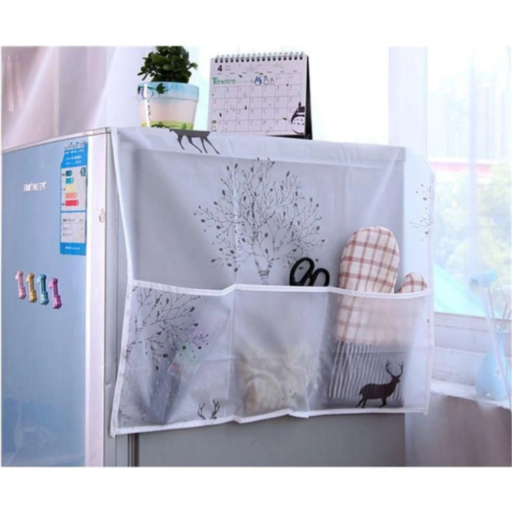 Generic Refrigerator & Microwave Oven Cover – Dustproof, Waterproof, and Heat-Resistant Protective Organizer (Color: Assorted ) - Image 2