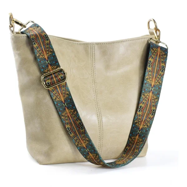 Generic Women's PU Leather Zipper Handbag (Beige)