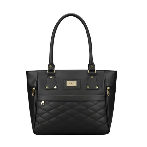Generic Women's PU Leather Solid Shoulder Zipper Handbag (Black)