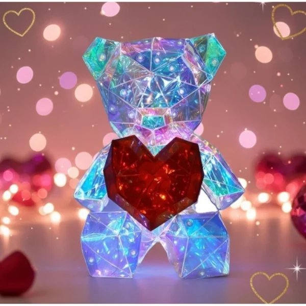 Generic Glowing Teddy Bear Night Light (Multicolor)