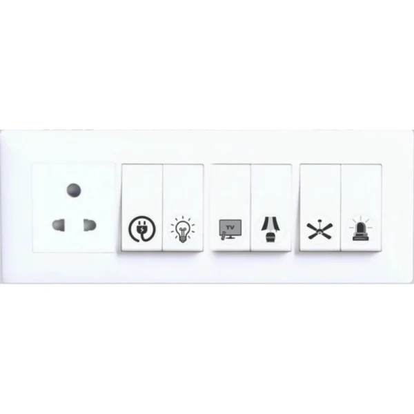 Generic Pack of 3 Switch Board Sticker (Black)
