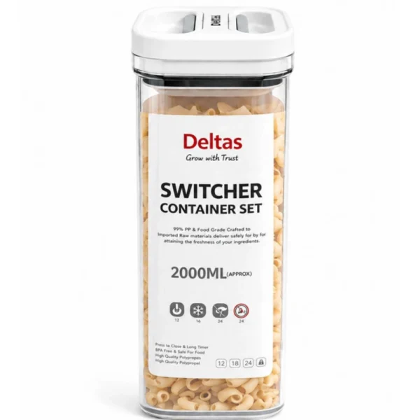 Generic Pack of 1 Switchers Airtight Storage Container Set 2000 ML (White)
