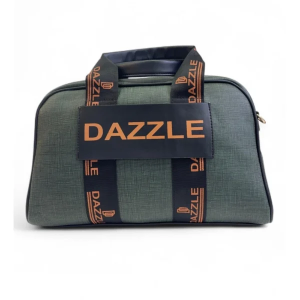Generic Women's Polyurethane Textured Duffle Bag with Adjustable & Removable Strap (Dark Green)